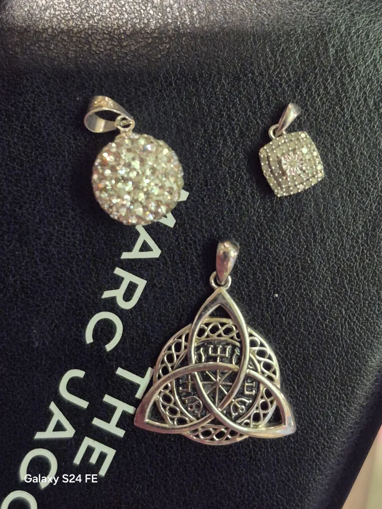 3 different  sterling silver  pendants thumbnail