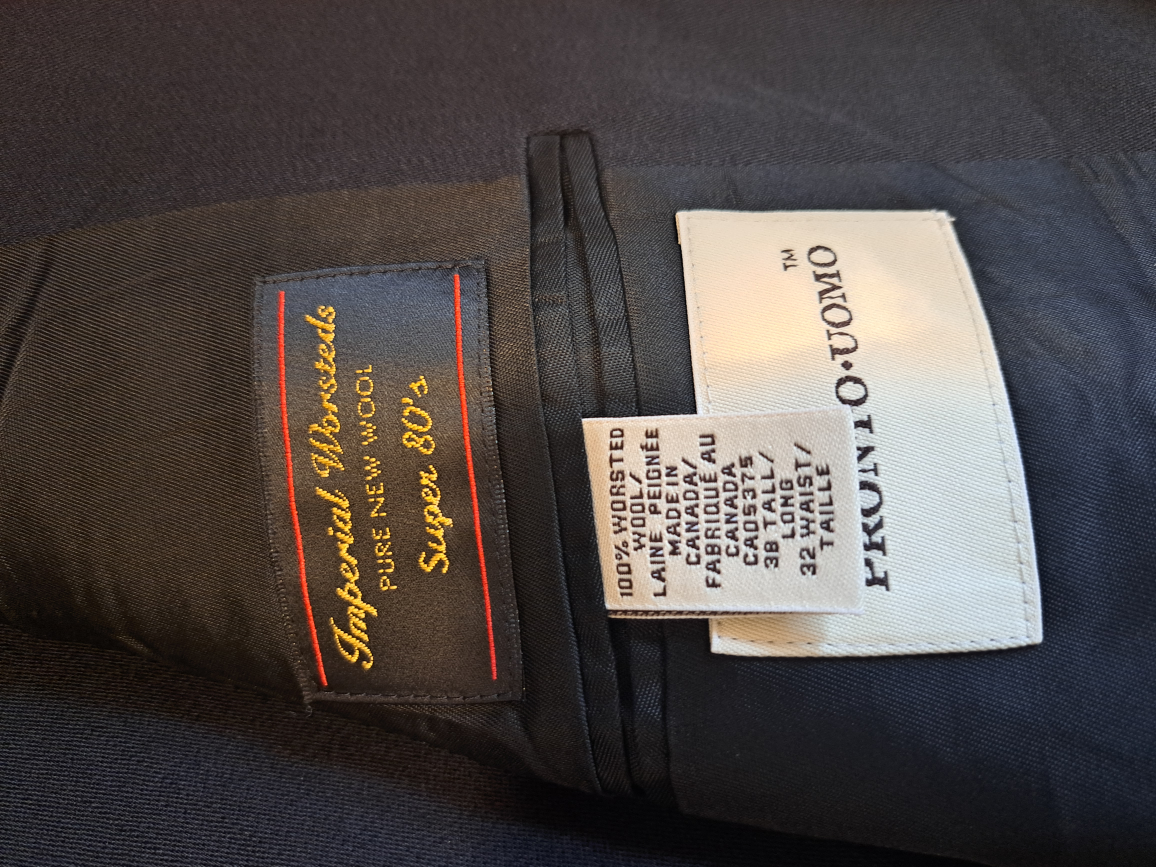 Moores Pronto Uomo Navy Suit - 38 Long, 32 Waist - photo 5