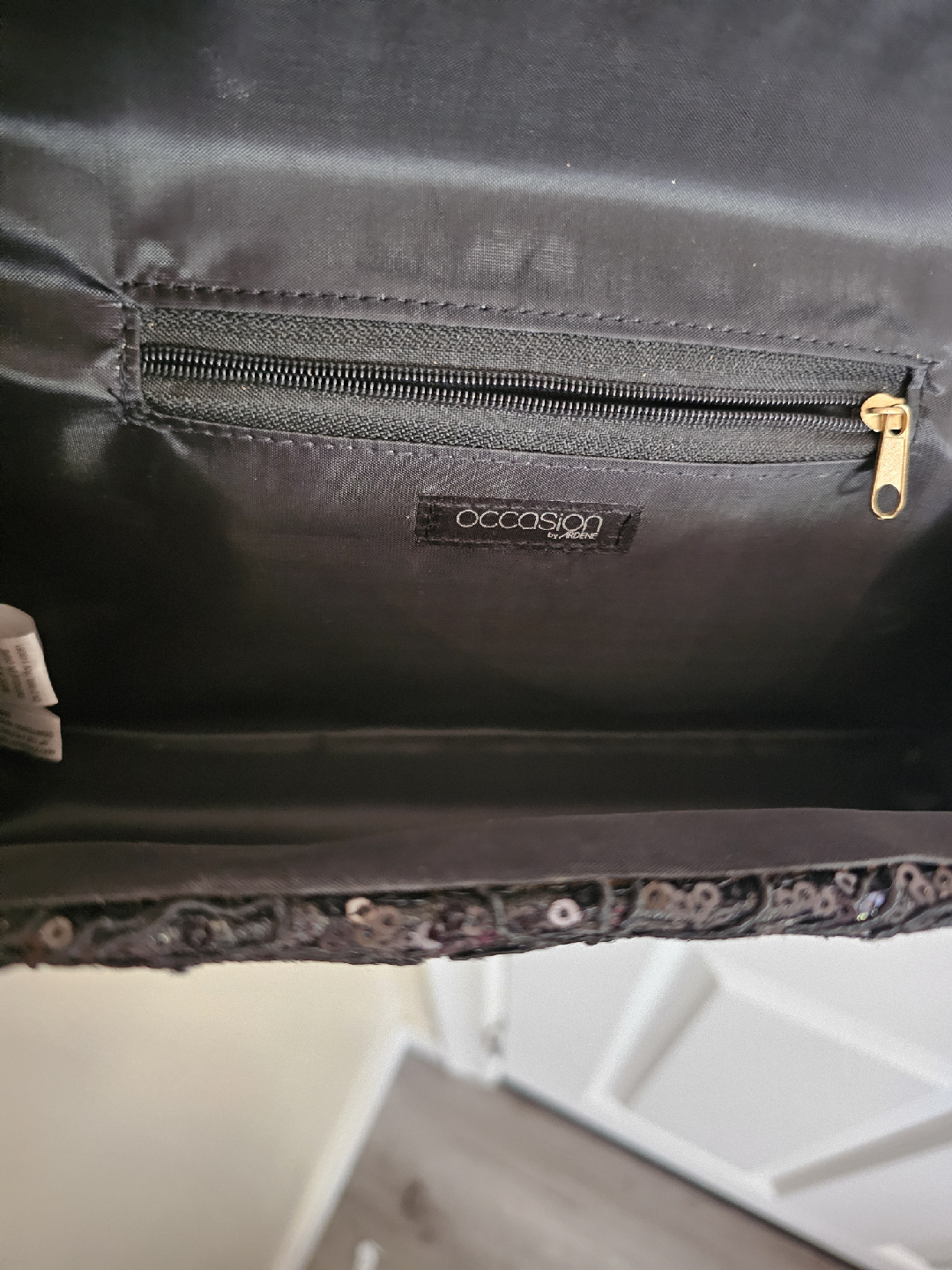 Occasion Black Sequin Evening Clutch