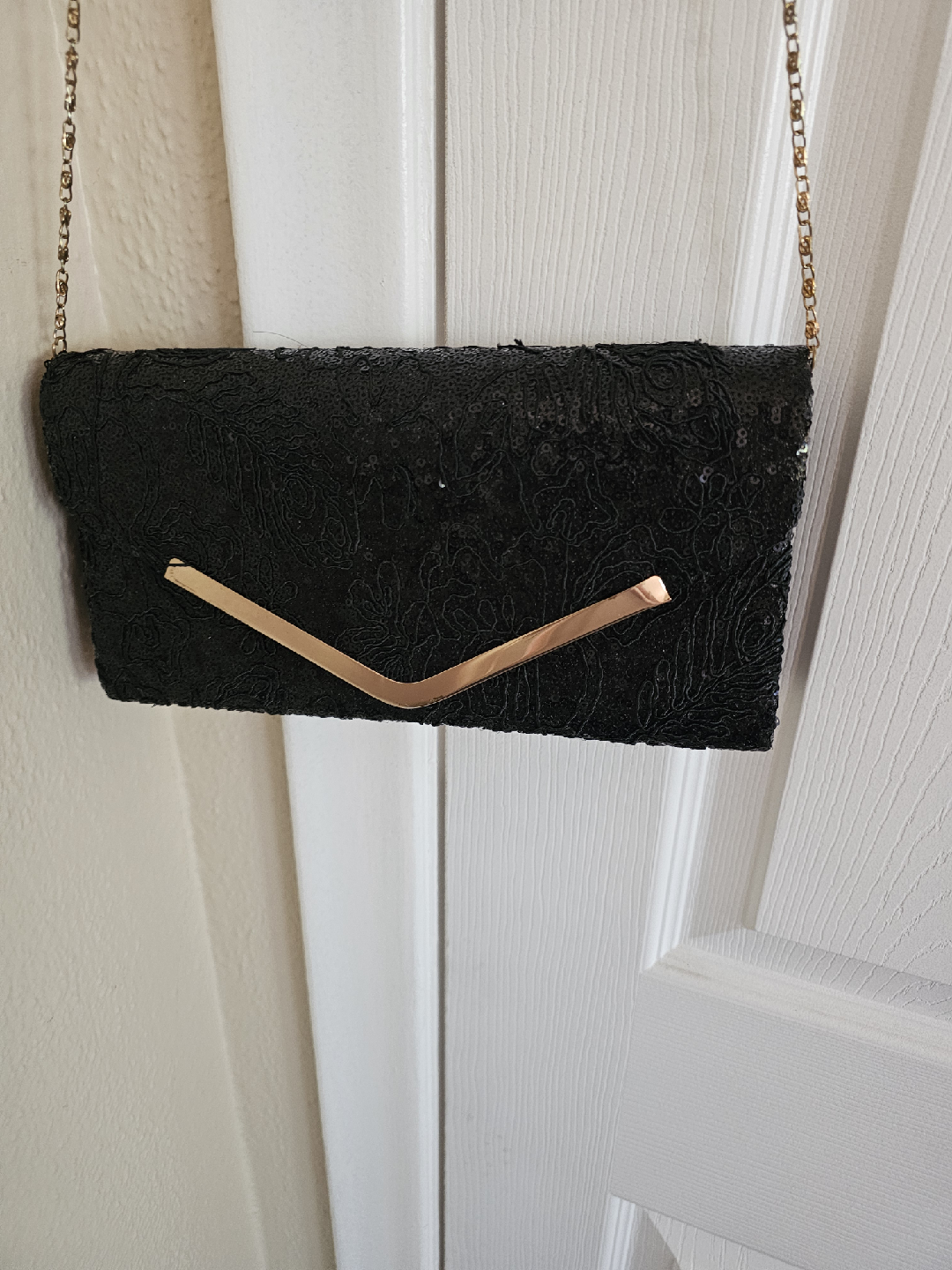 Occasion Black Sequin Evening Clutch - photo 3