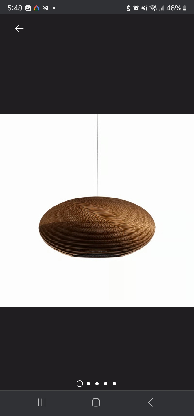 Oval Cardboard Pendant Light - photo 5