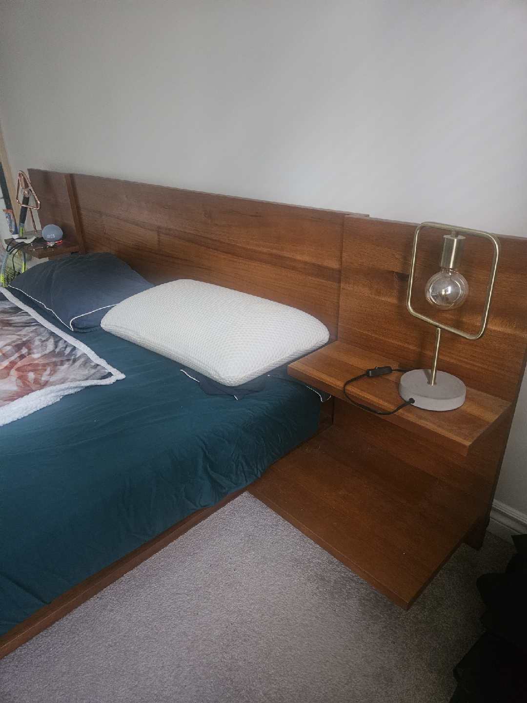 Andes acacia Queen Size Bed Frame with Headboard from CB2 - photo 3