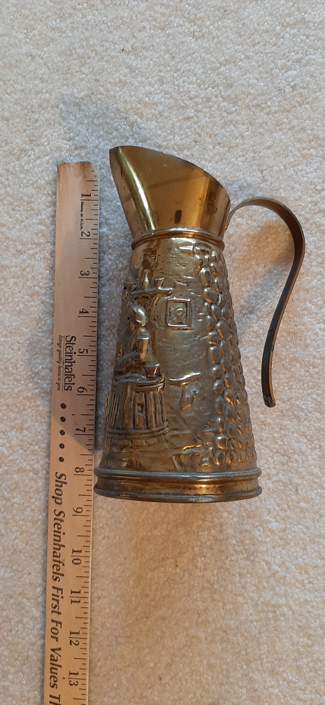 Vintage Brass Pitcher 'Holland'