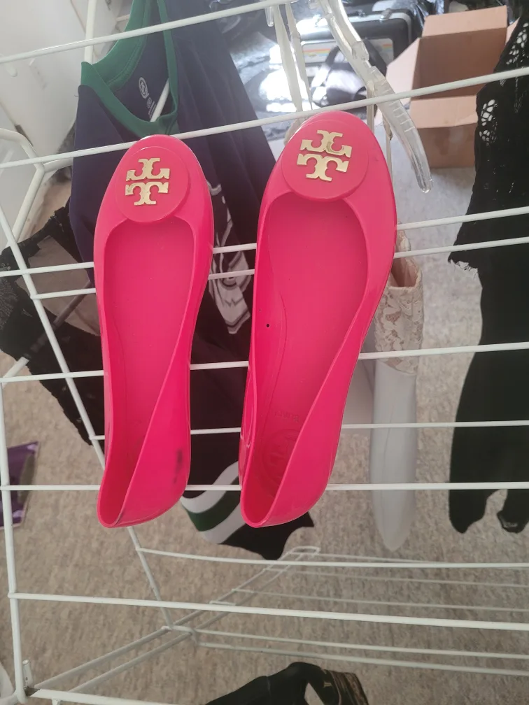 Tory Burch Pink Jelly Ballet Flats