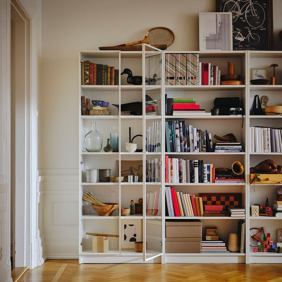 IKEA Billy Bookcase with Glass Doors - White - photo 3