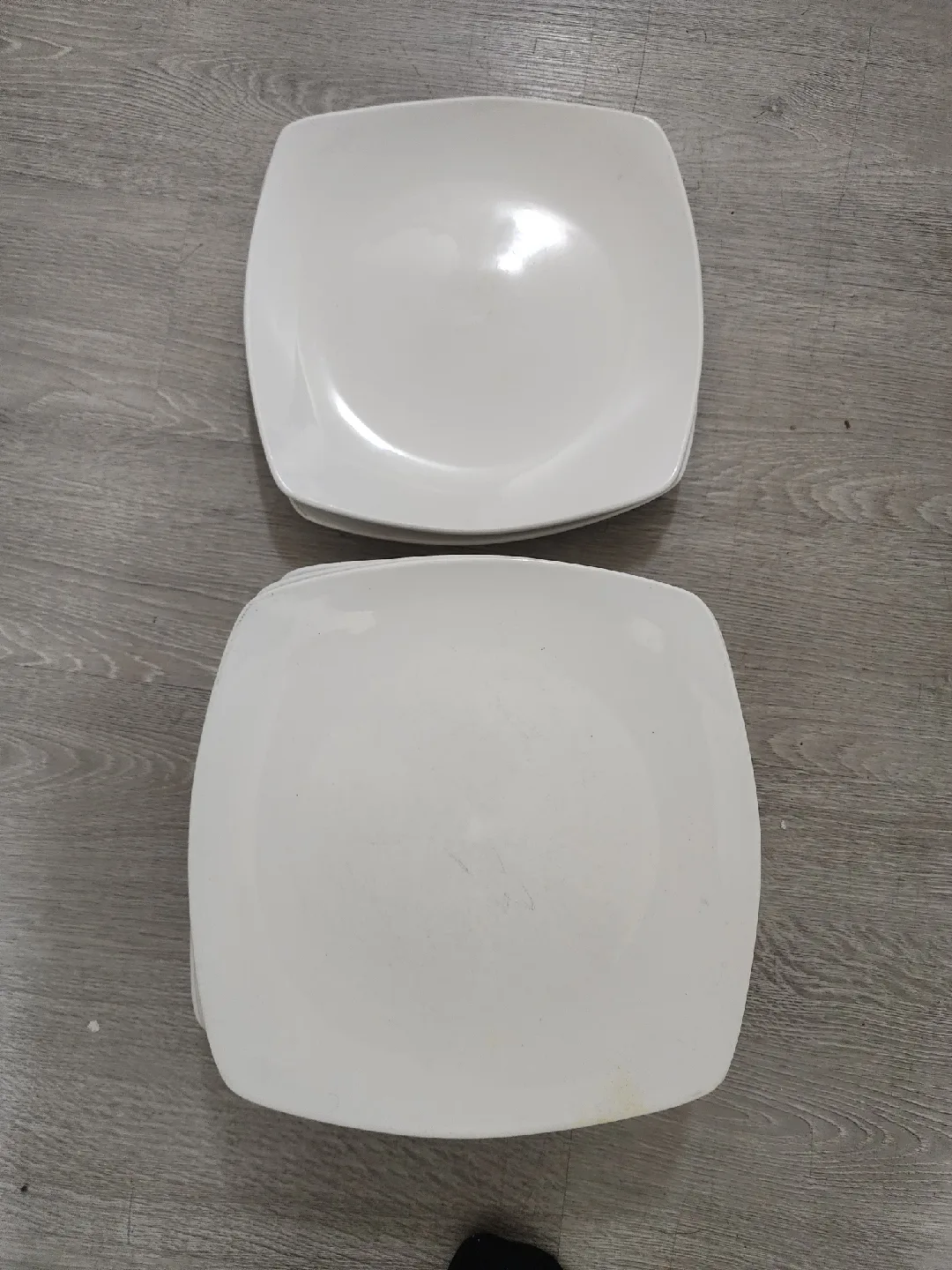 White Square Dinner Plates 10 Pcs image indicator(4)