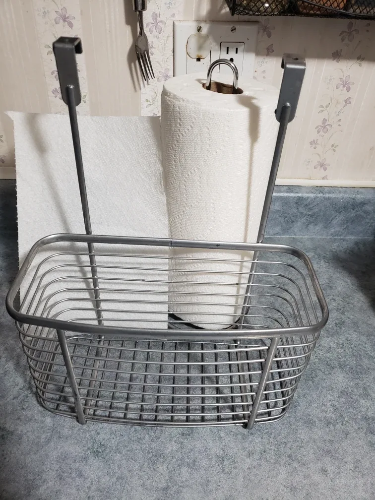 over cabinet door  Metal Wire Basket organizer image indicator(3)