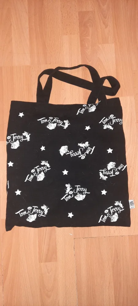 Tom & Jerry Black Tote Bag thumbnail