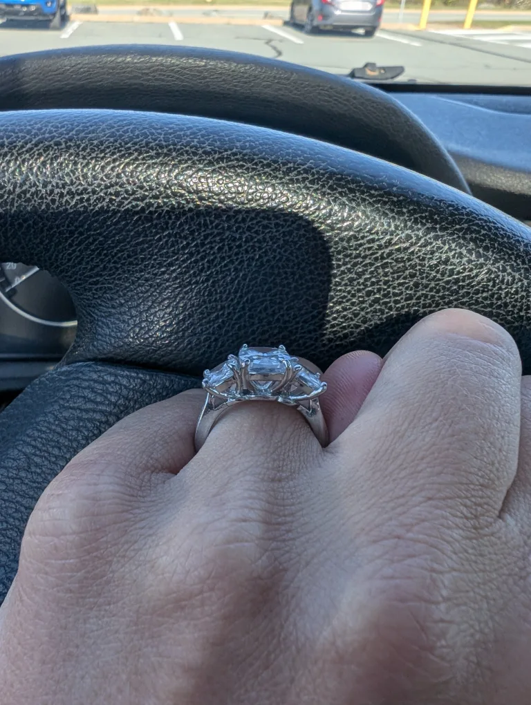 Ring with Cubic Zirconia Stones image indicator(2)