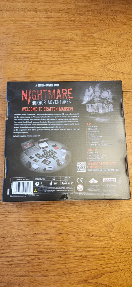 Sealed Nightmare Horror Adventures: Crafton Mansion Board Game image indicator(2)