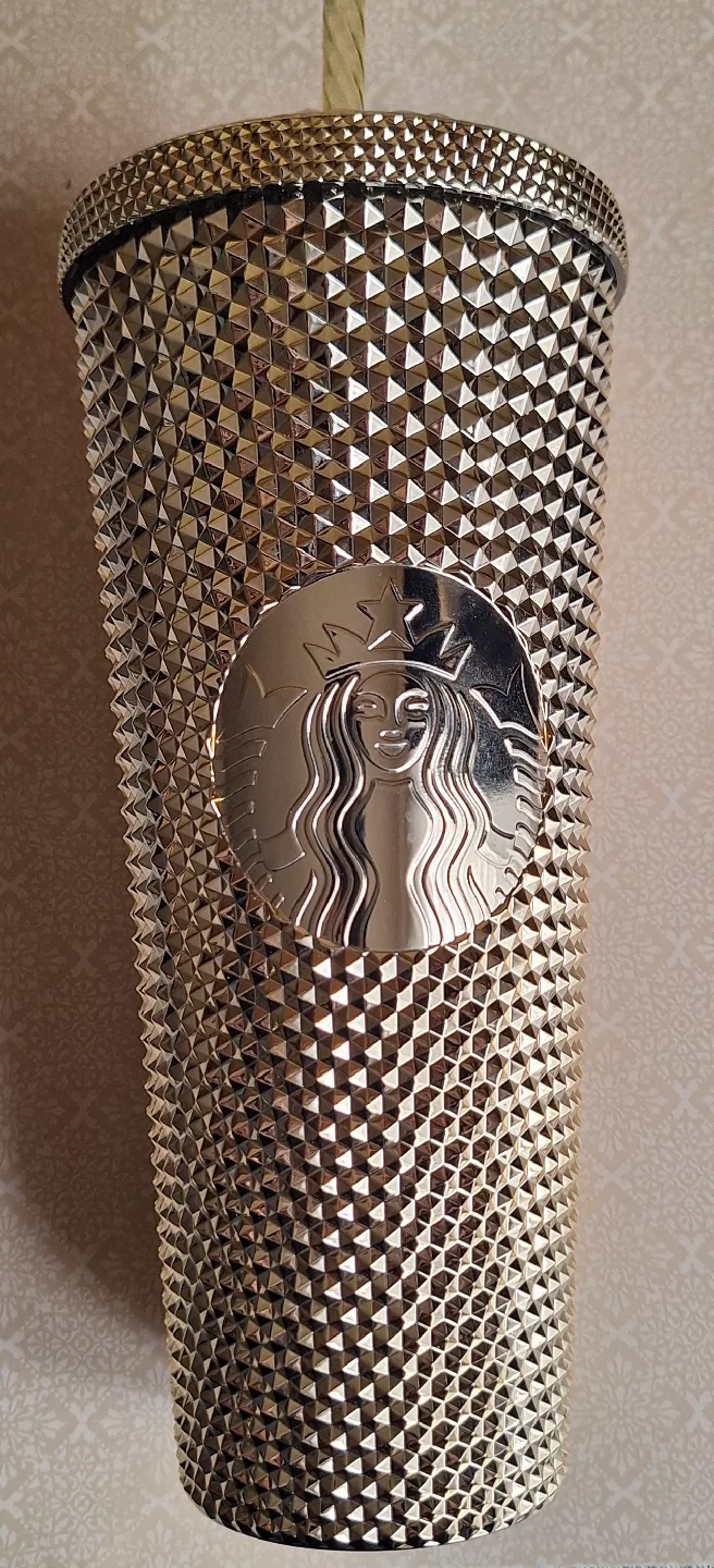 Never Used Starbucks Gold  Tumbler & Ornament Keychain image indicator(2)