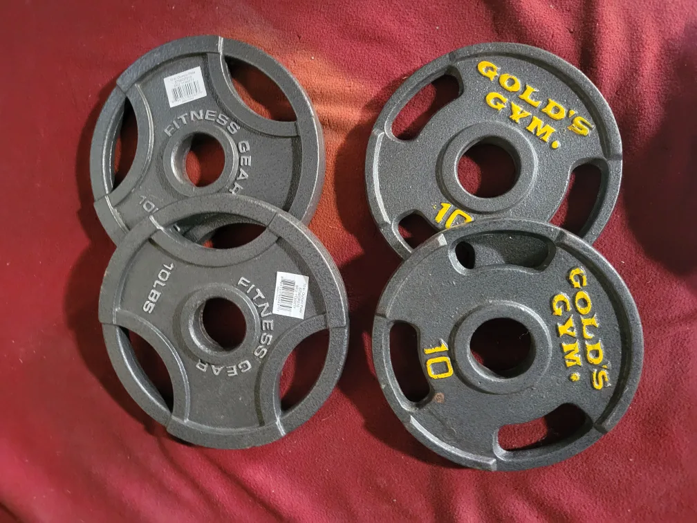 2" HOLE OLYMPIC PLATES 40LBs .   4-10s thumbnail