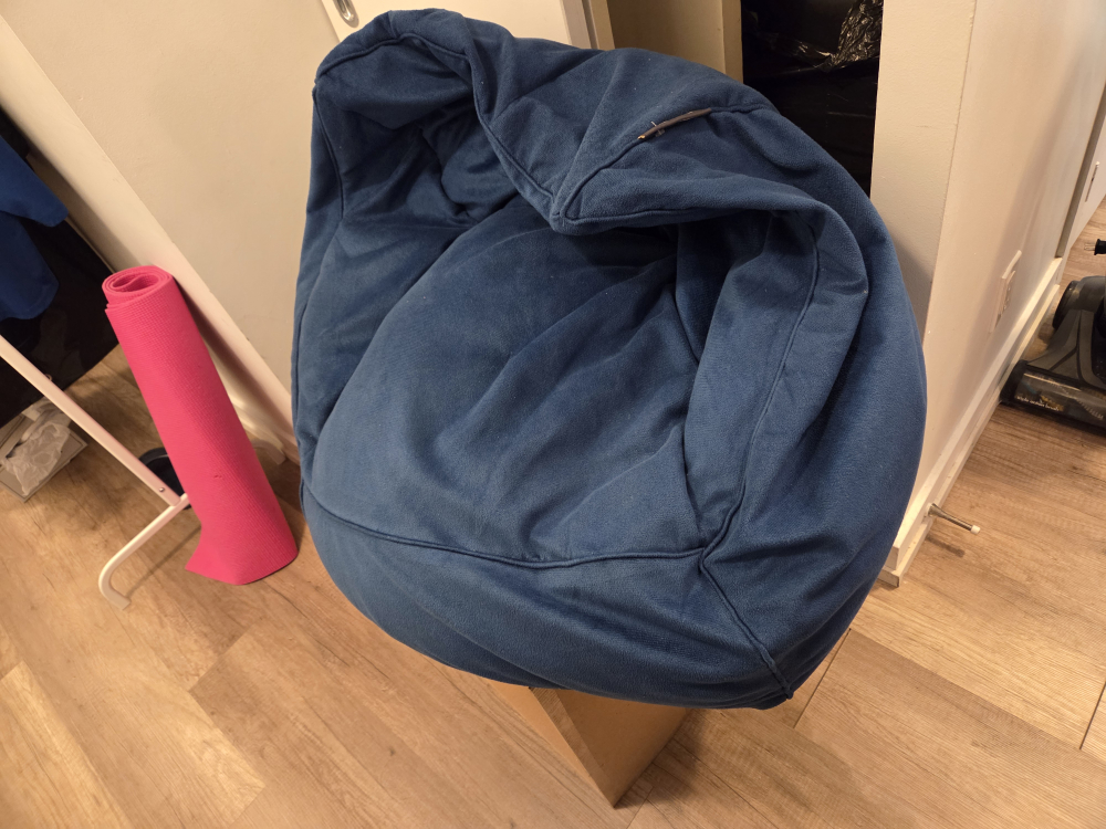 Blue Bean Bag Chair - photo 2