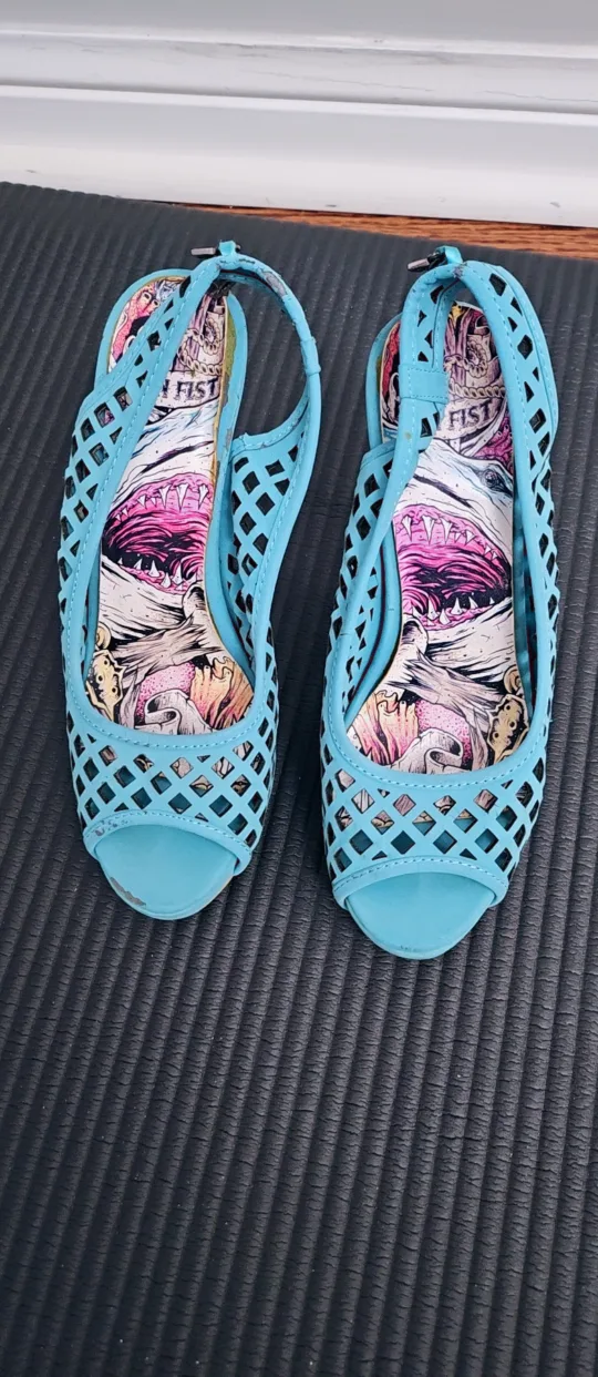 Iron Fist Blue Heels, Size 6 image indicator(3)