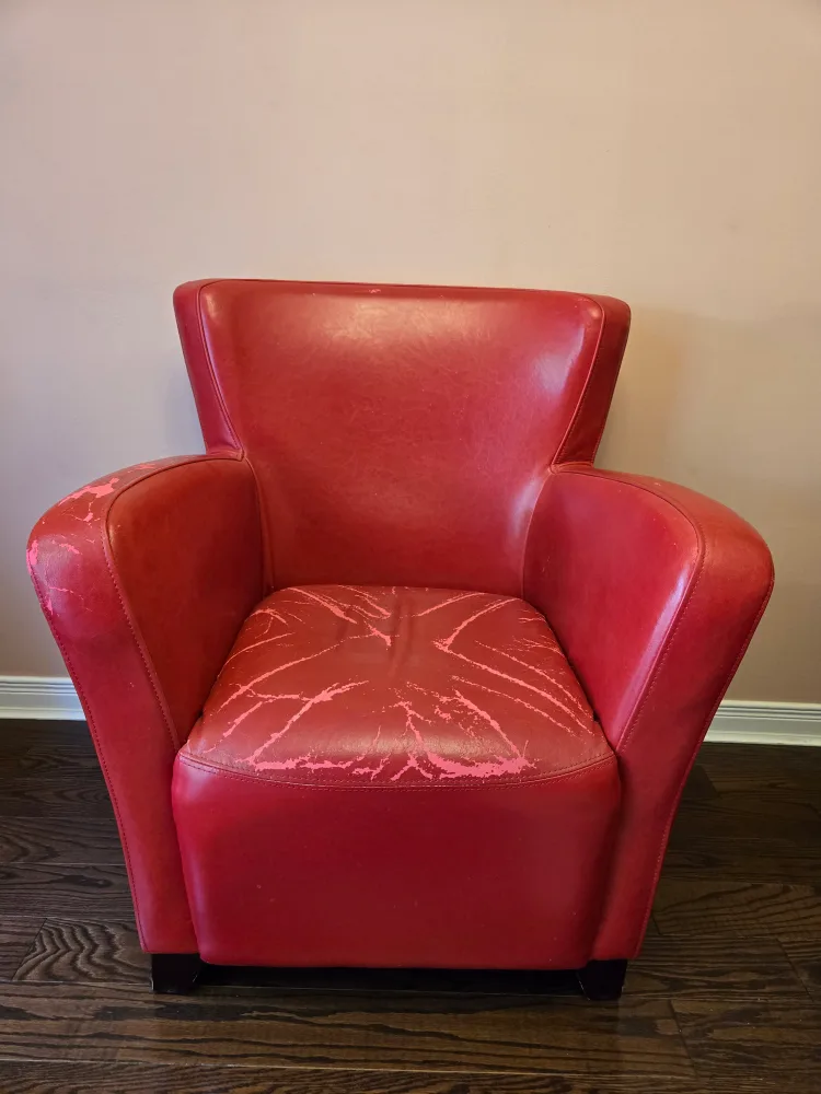 PAIR of Leather Armchairs - Great Price To Upholster image indicator(2)