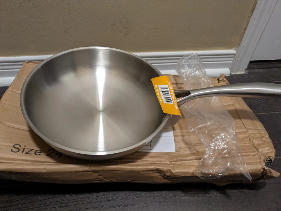 brand new stainless steel fry pan (firm price) thumbnail