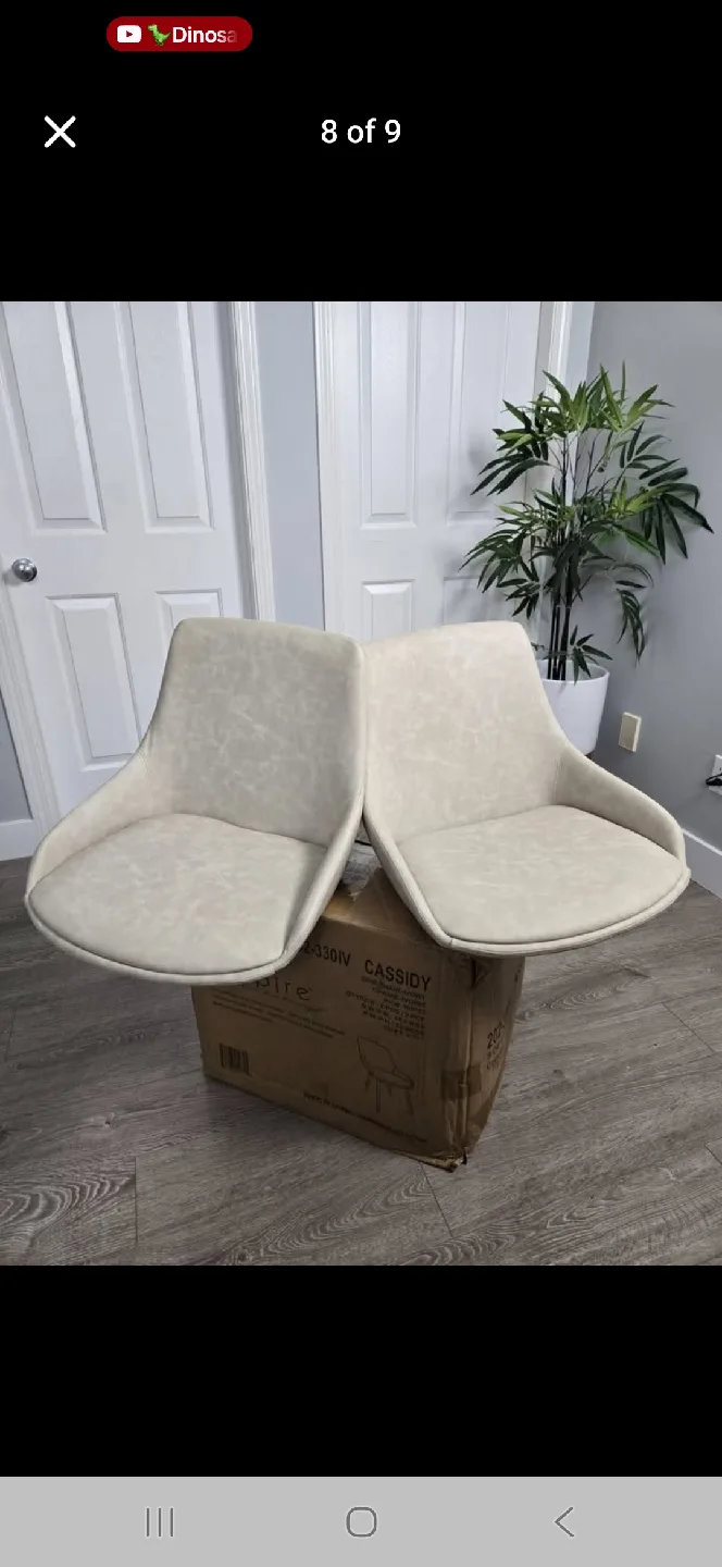 Brand new in box set of 4 modern dining chairs image indicator(8)