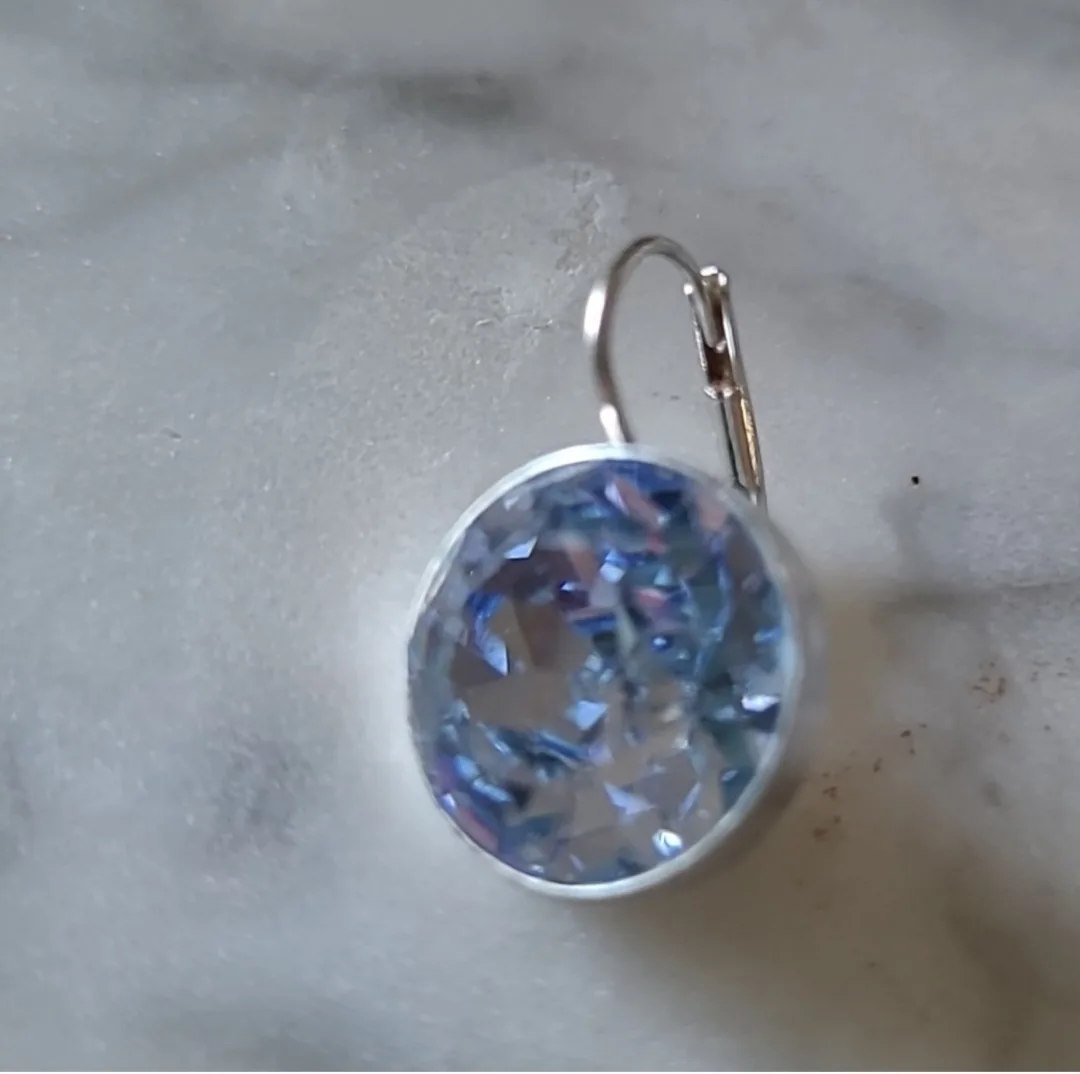 Swarovski Crystal Drop Earrings - Light Blue image indicator(6)