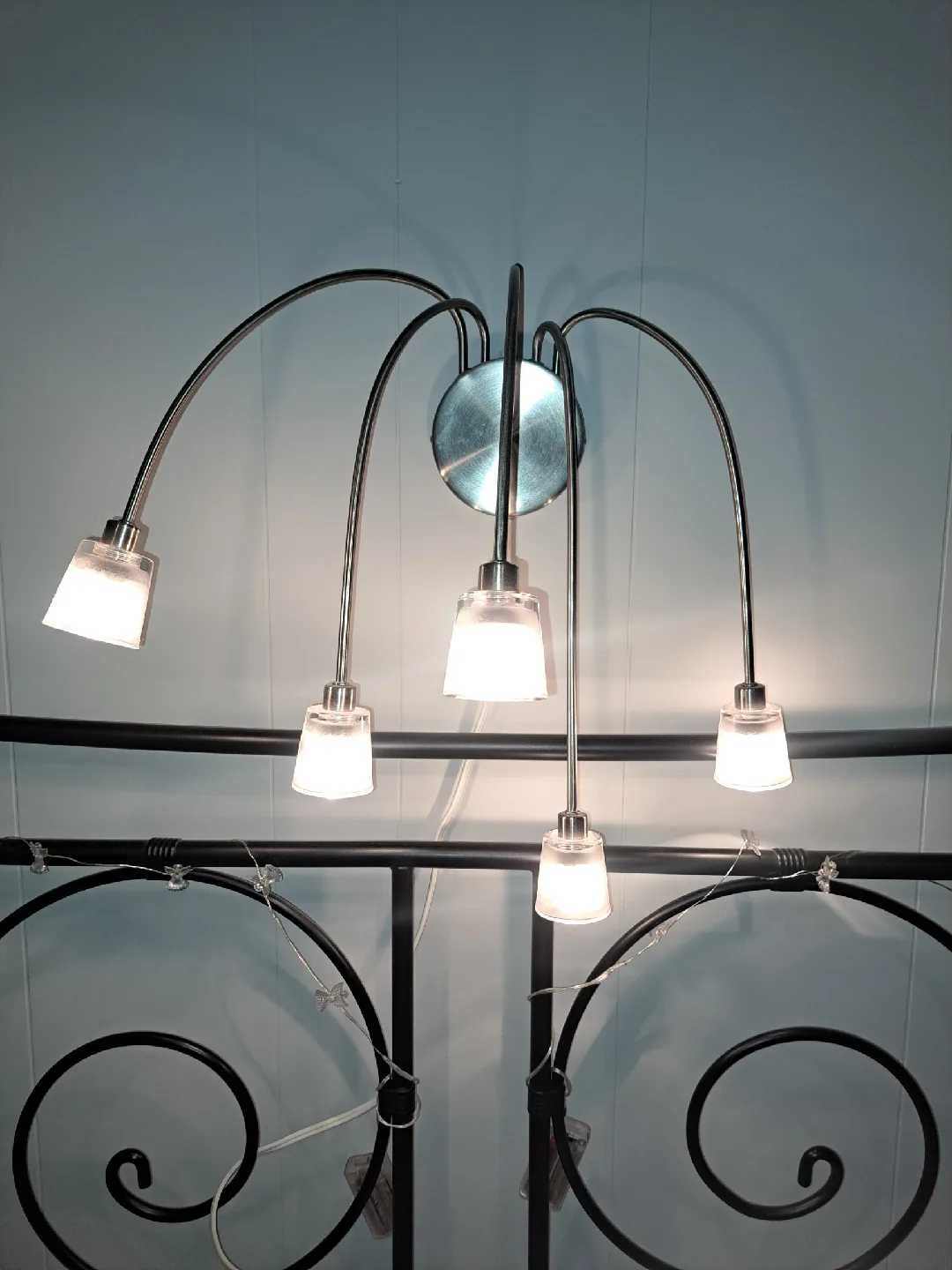Modern 5-Light wall Fixture plugs into the outlet thumbnail