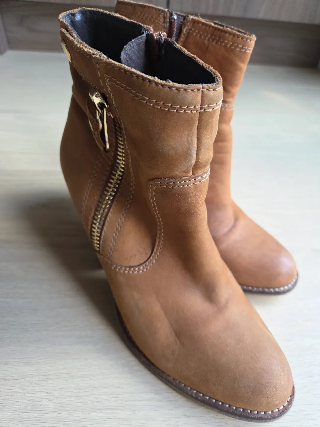 Aldo Brown Suede Ankle Boots thumbnail