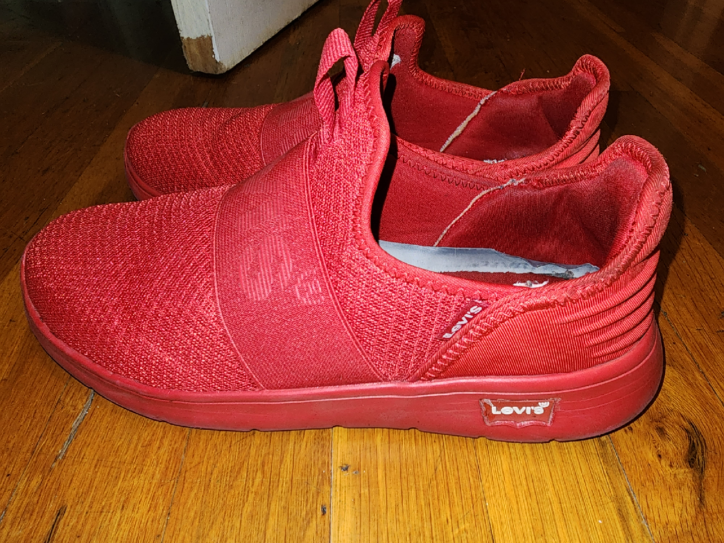 Levi's Red Knit Slip-On Sneakers - photo 2