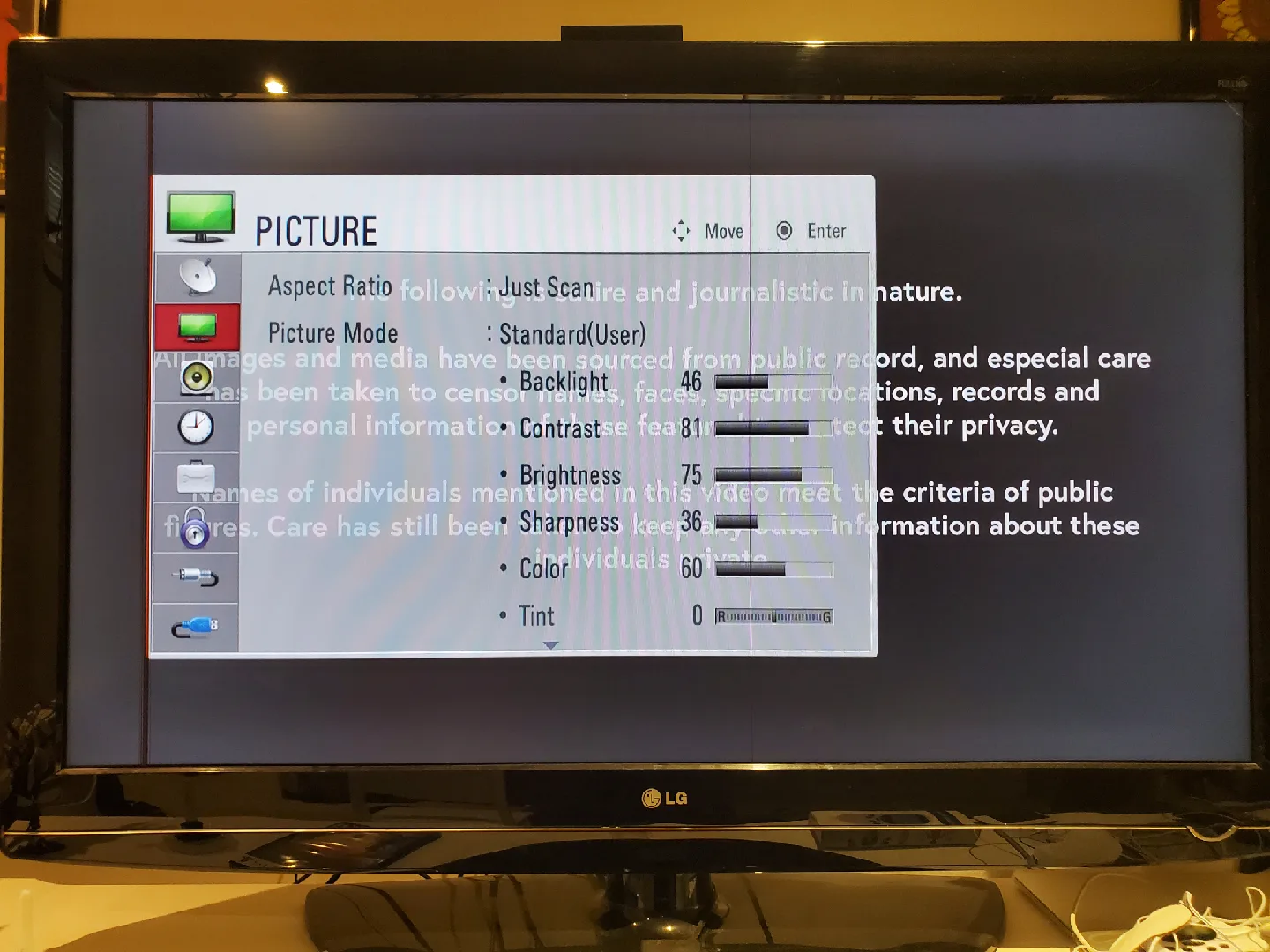 LG 47LG50 47-inch LCD TV image indicator(2)