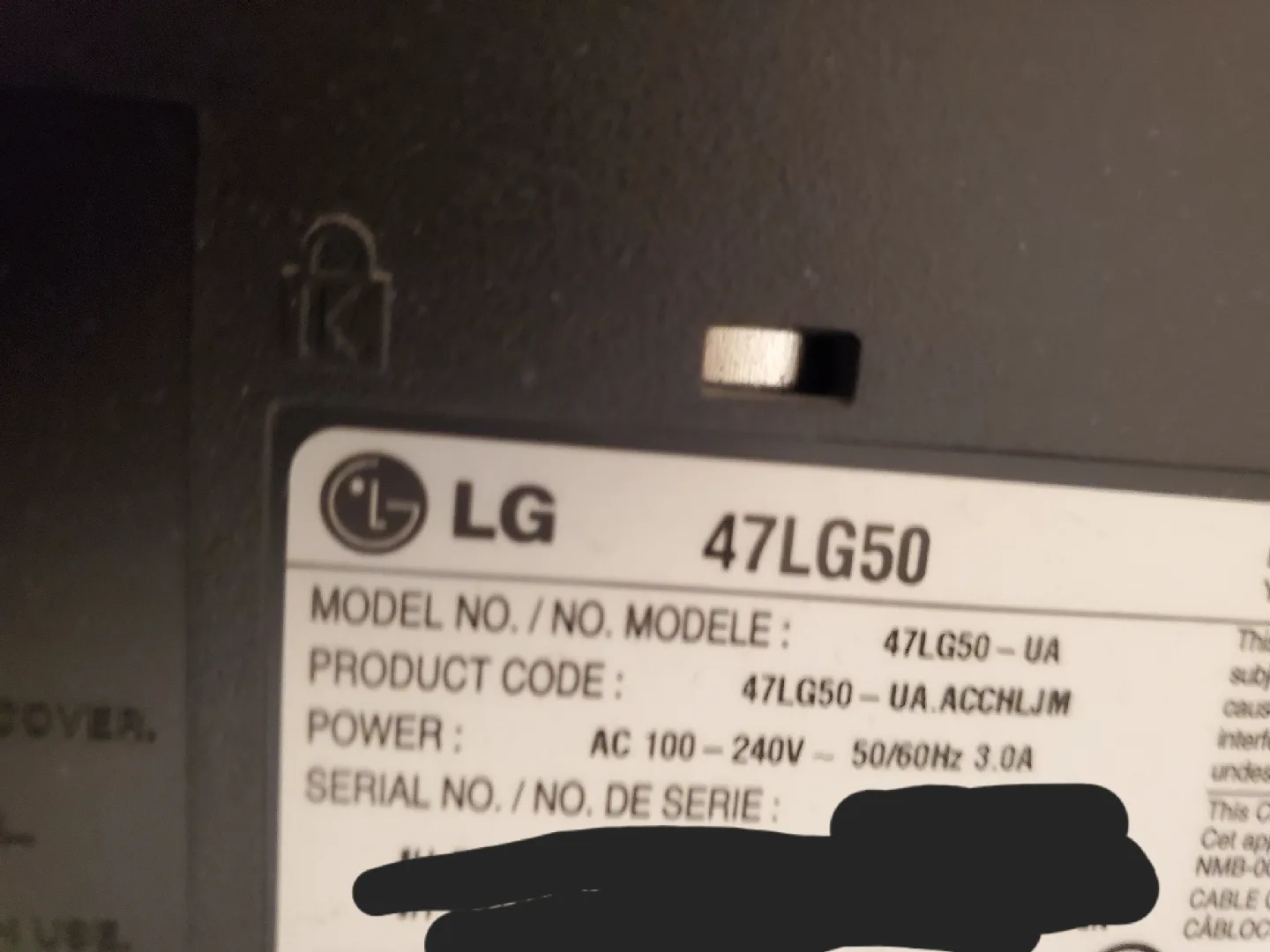 LG 47LG50 47-inch LCD TV image indicator(3)