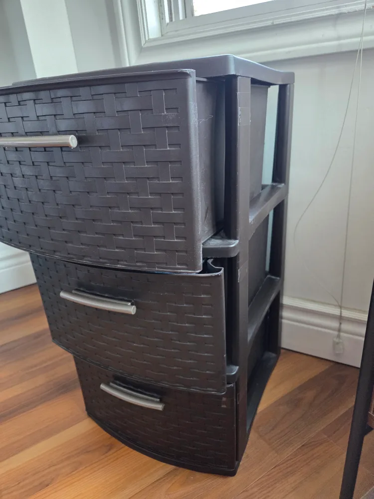 Sterilite 3-Drawer Weave Tower - Brown image indicator(2)