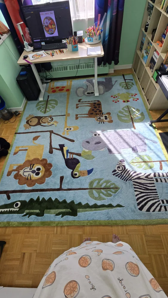 Kids Jungle Animal Rug 8ftx10ft image indicator(5)