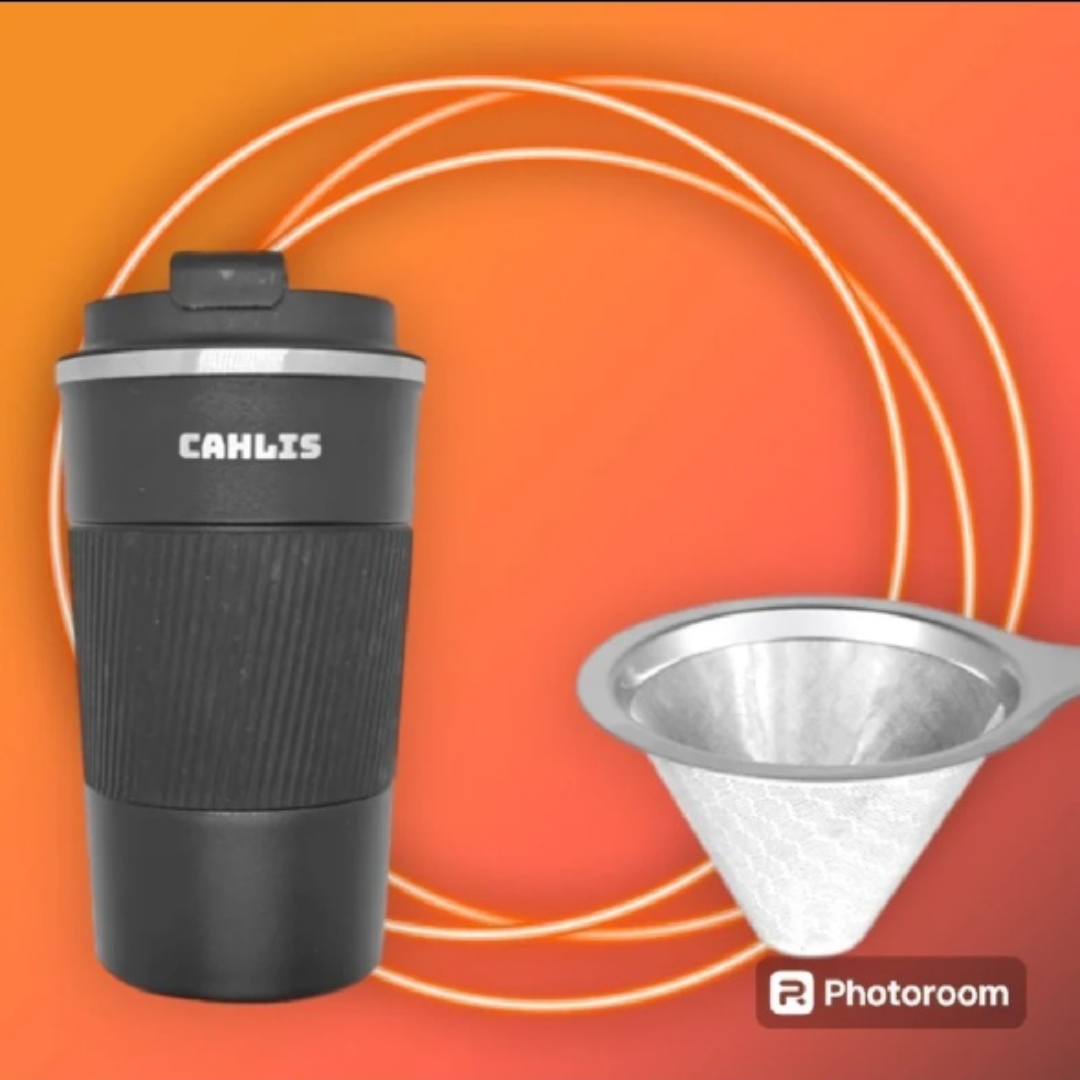 🥕 NEW Travel Brewing Tumbler Pour Over Coffee Maker Thermal Mug - photo 3