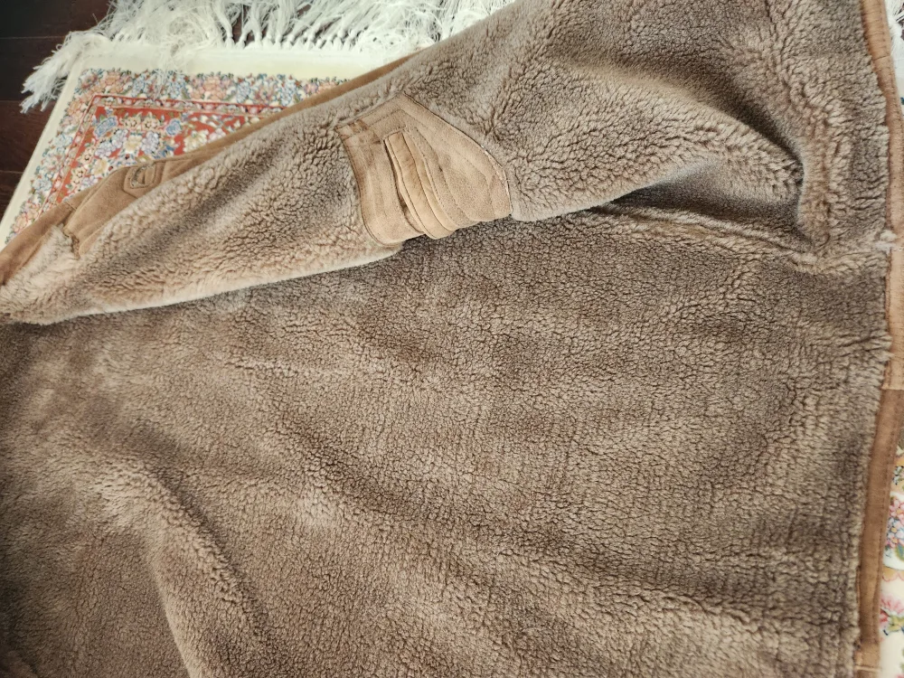 Tan men's leather Jacket  L image indicator(8)