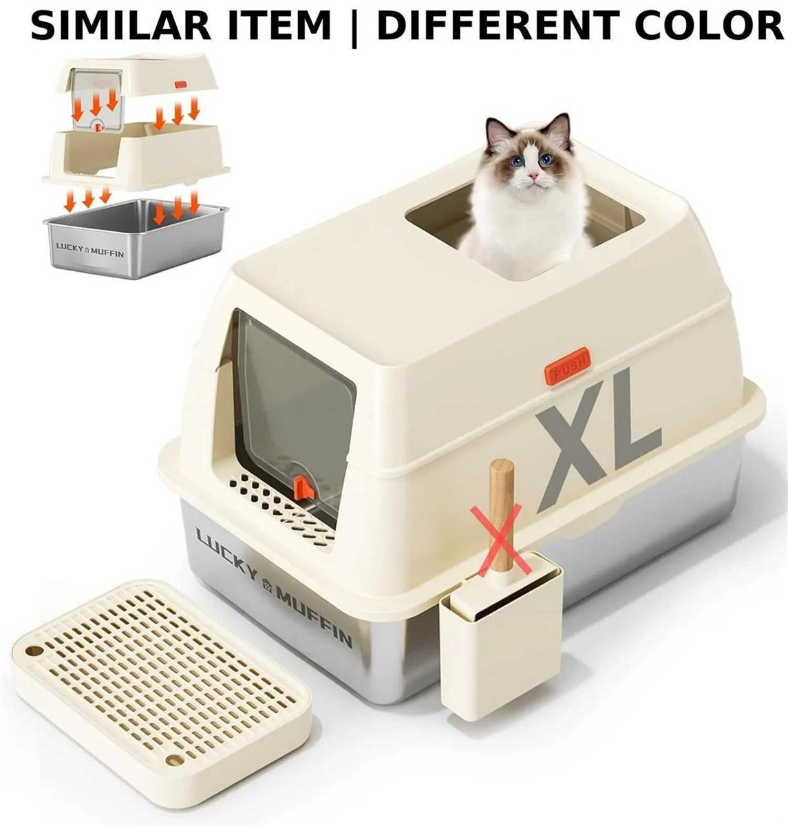 Lucky & Muffin XL Cat Litter Box - New - photo 3