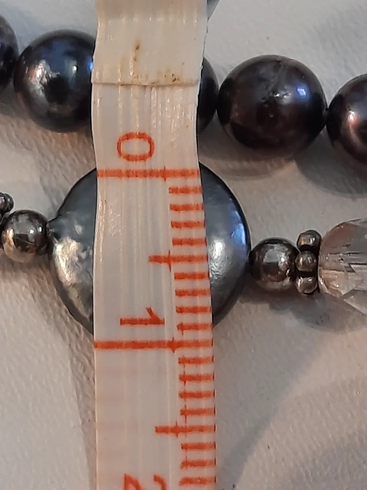 Black Pearl Necklaces one with 925 silver clasp image indicator(8)