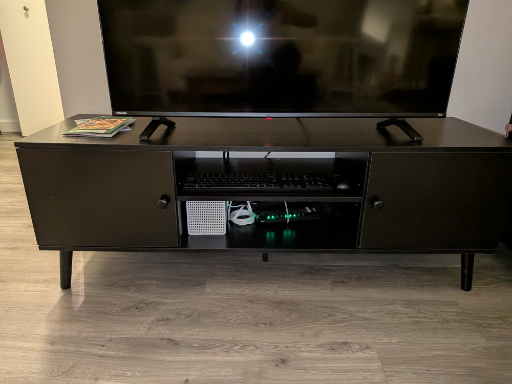 Black TV Stand with Storage