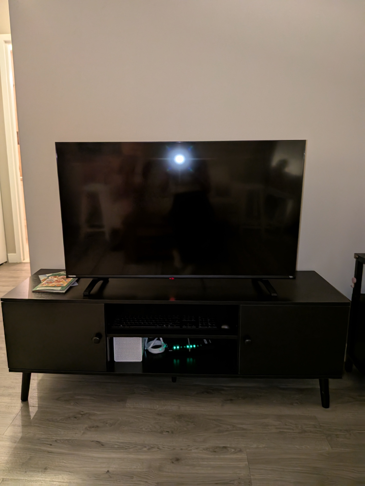 Black TV Stand with Storage - photo 3