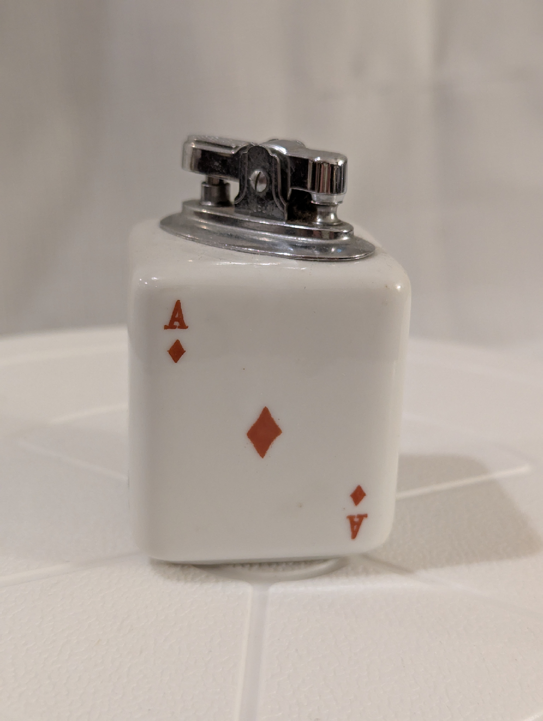 1960s Vintage Poker Cards Ceramic Cube Table Lighter Japan 🥕 - photo 5