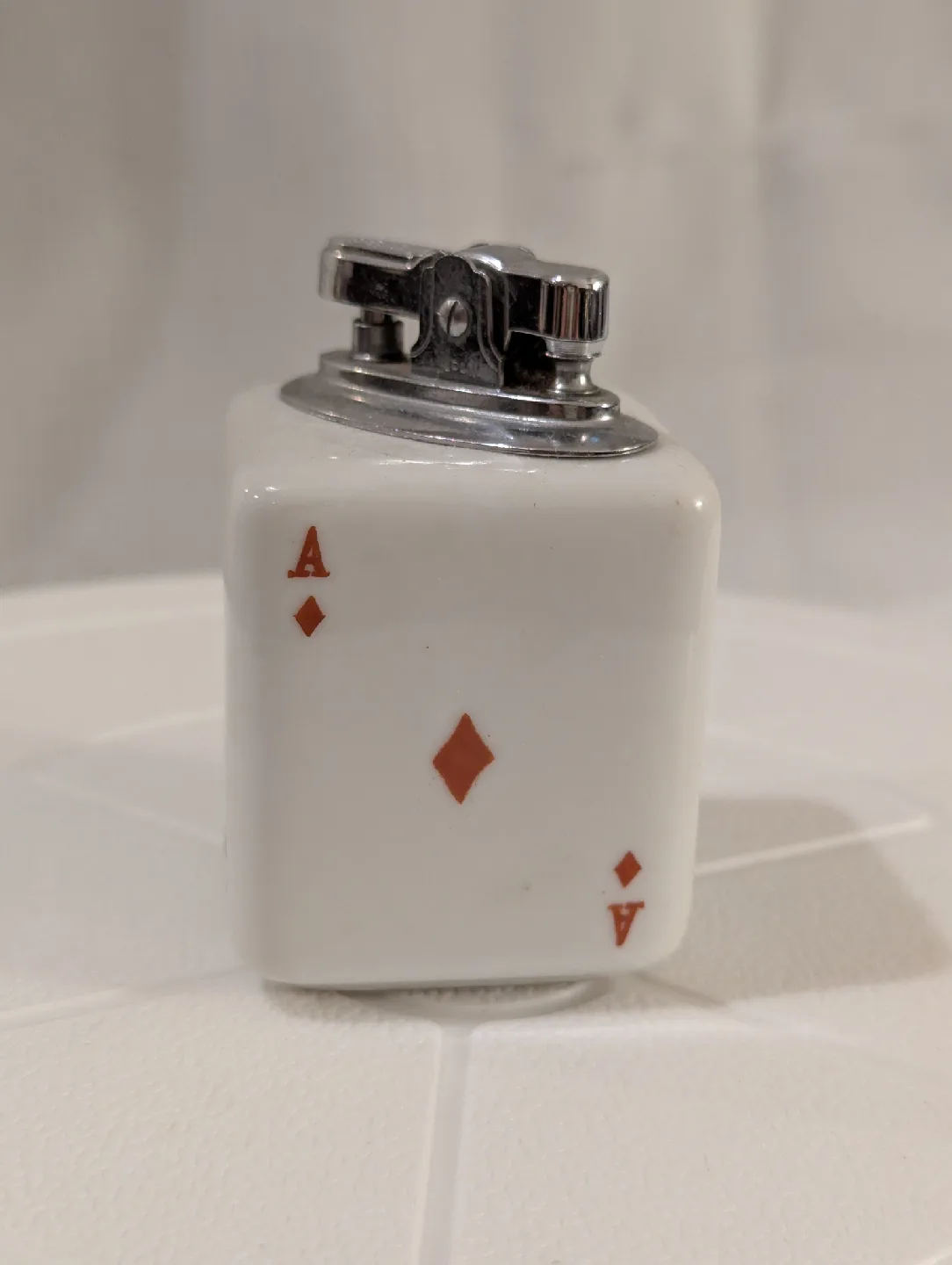 1960s Vintage Poker Cards Ceramic Cube Table Lighter Japan 🥕 image indicator(5)