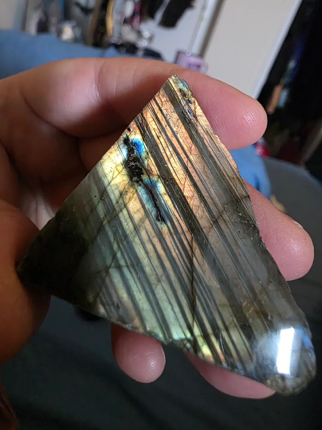 Labradorite Triangle Crystal thumbnail