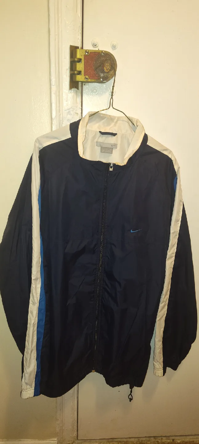Nike Windbreaker Jacket - Blue, White Size XL thumbnail