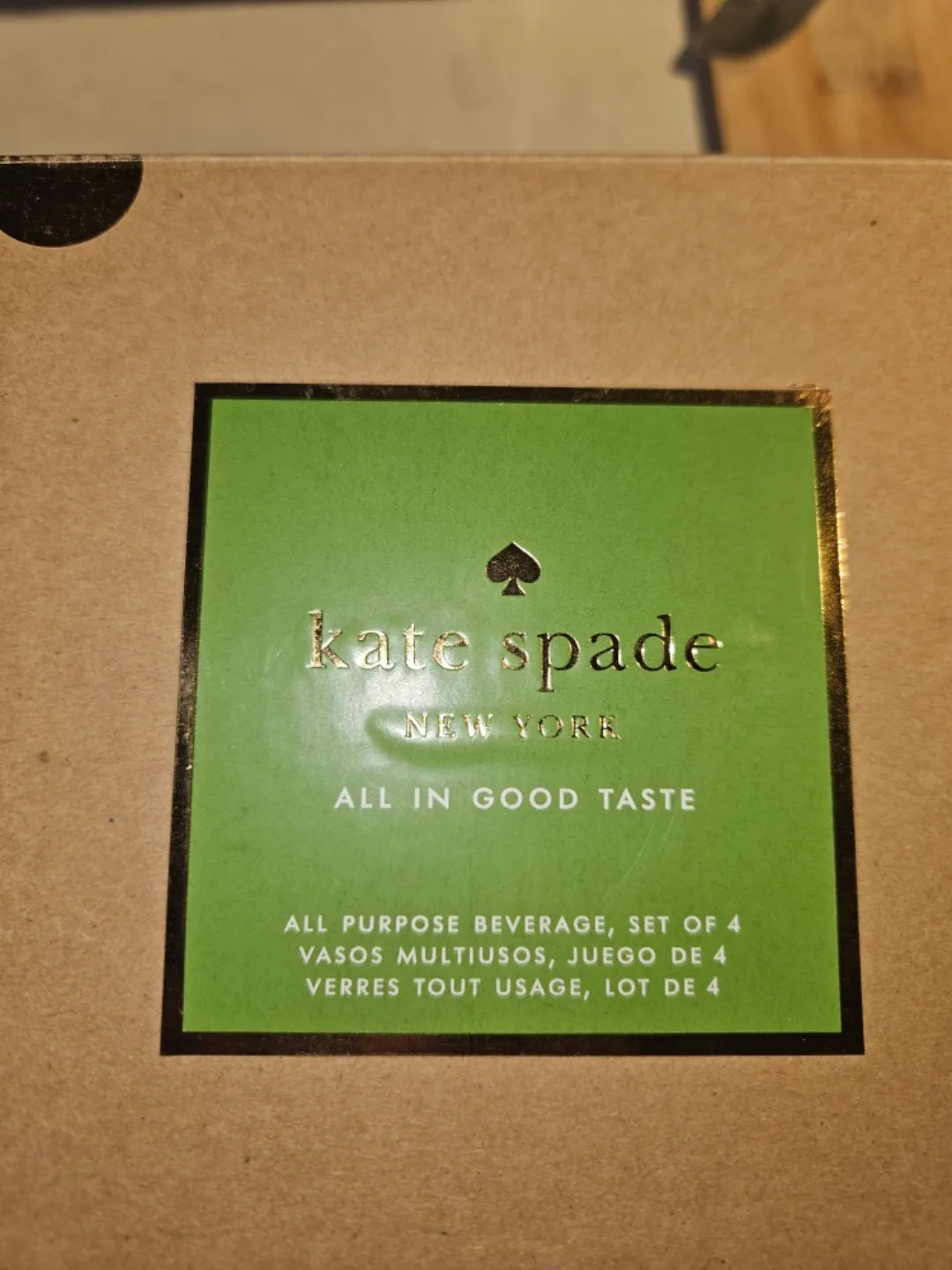 Kate Spade All Purpose Beverage Glasses - Set of 4