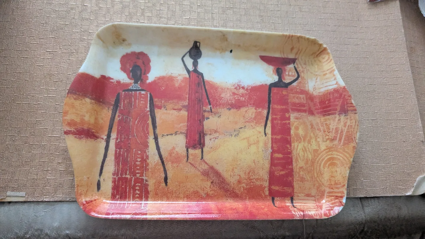 Decorative Serving Tray - African Motif thumbnail