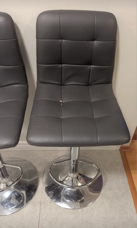 Set of Two Adjustable Grey Bar Stools image indicator(2)