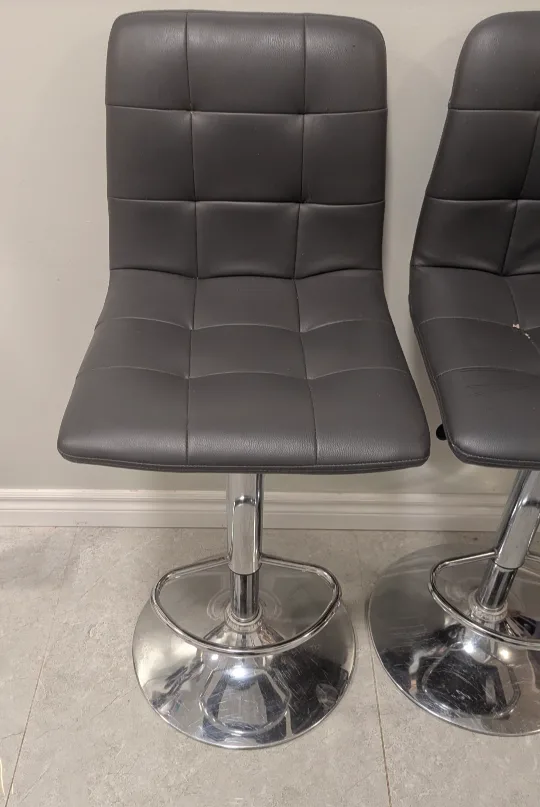 Set of Two Adjustable Grey Bar Stools image indicator(3)