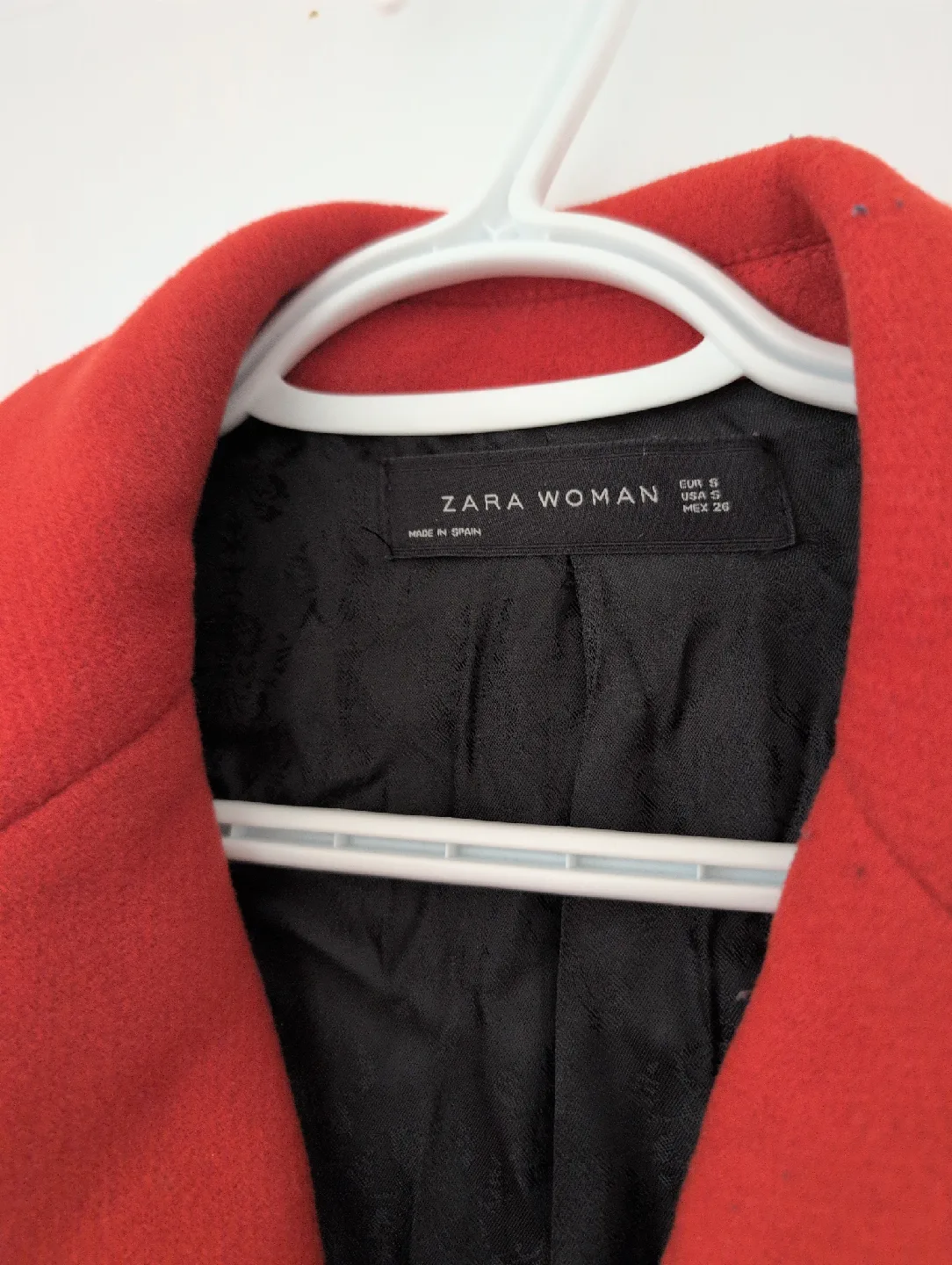 Zara Woman Red Coat - Size S thumbnail