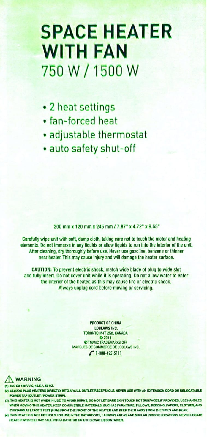 Everyday Essentials Space Heater with Fan