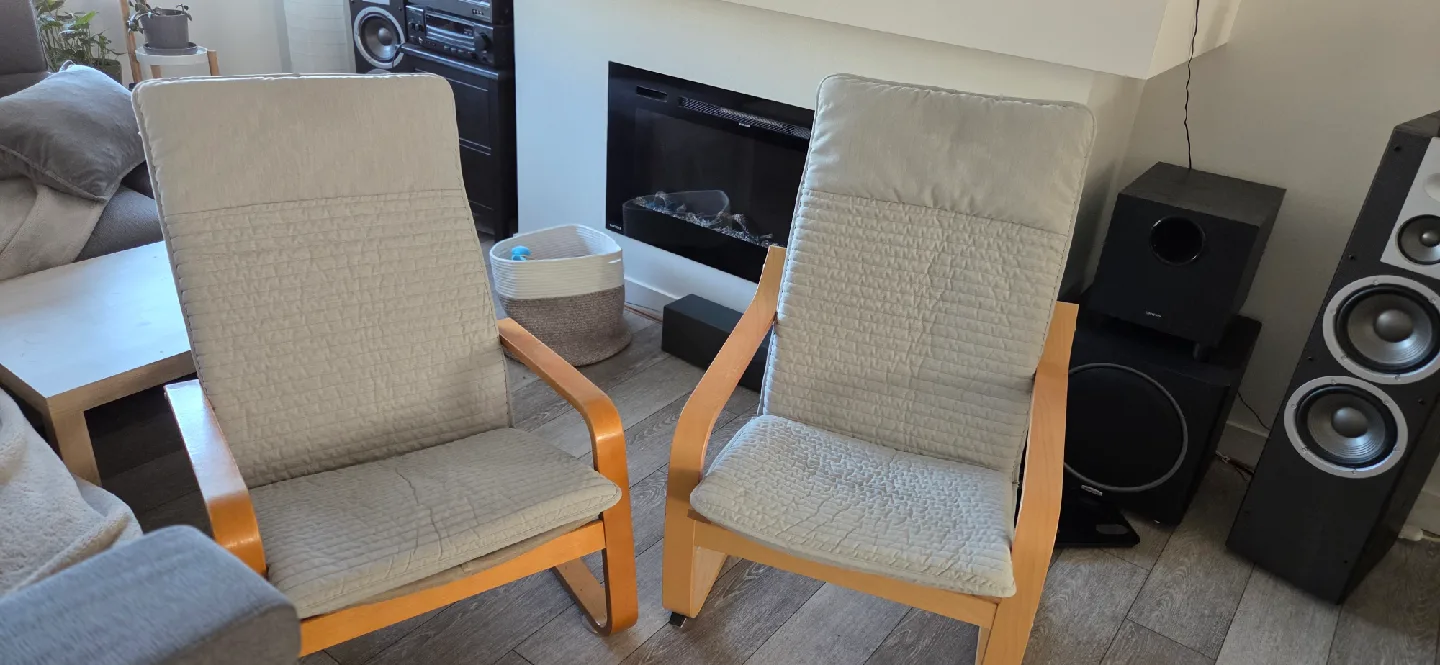 IKEA Poang Chairs - Set of 2