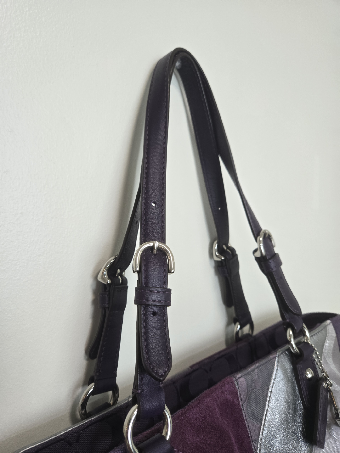 Coach Purple Patchwork Tote Bag - photo 2