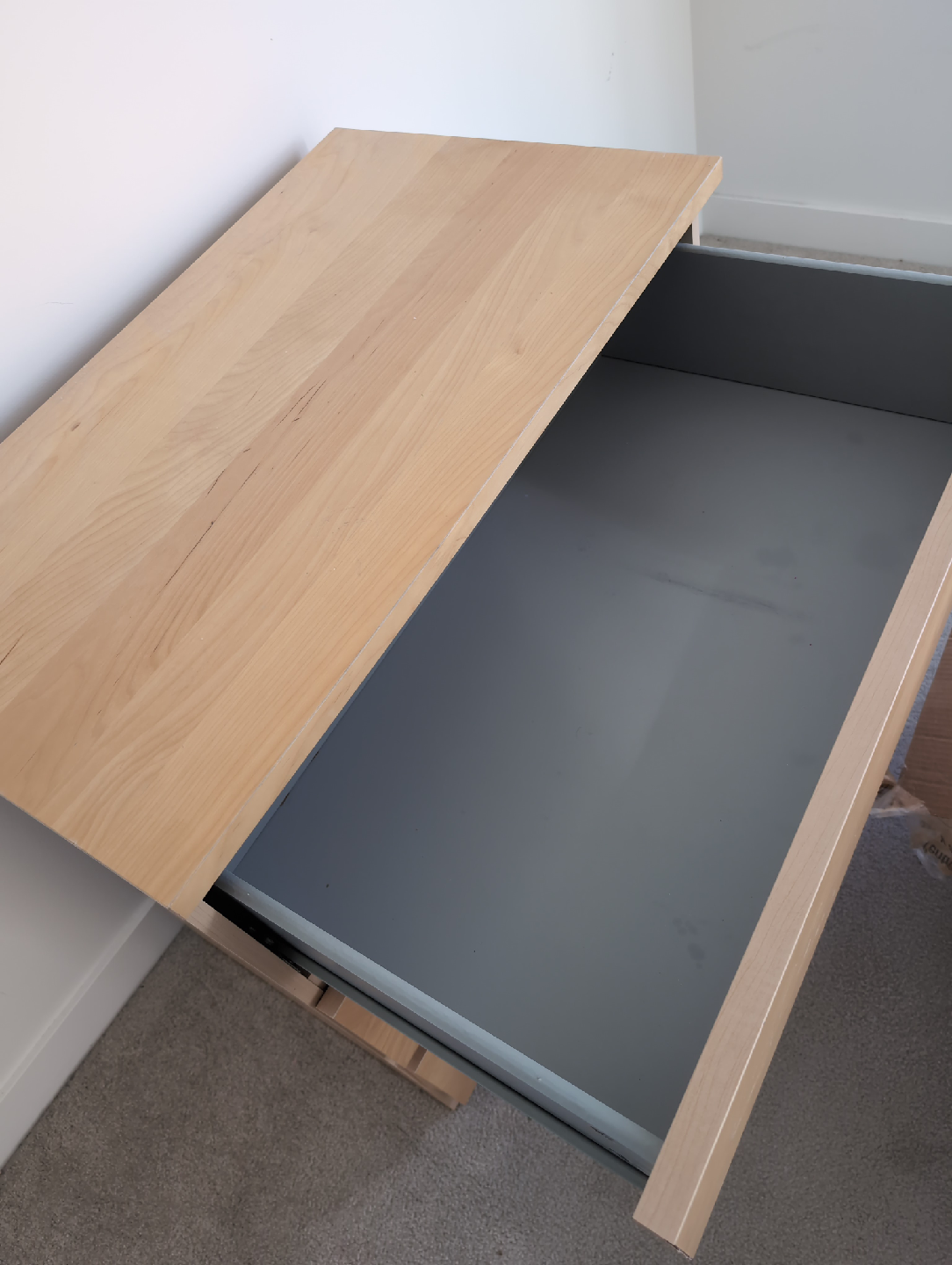 FREE - 3-Drawer Dresser & Black Glass TV Stand - photo 2