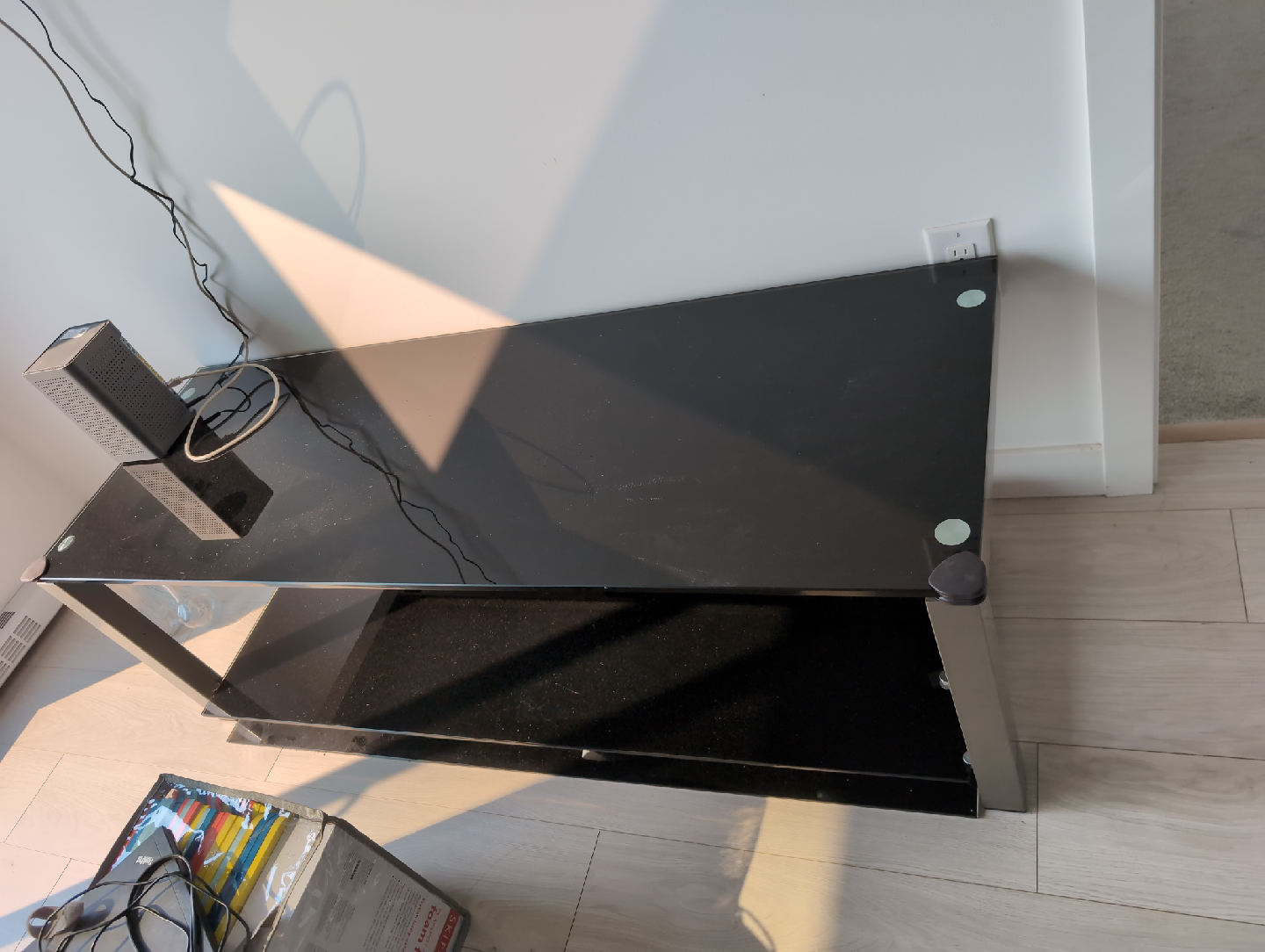 FREE - 3-Drawer Dresser & Black Glass TV Stand - photo 3