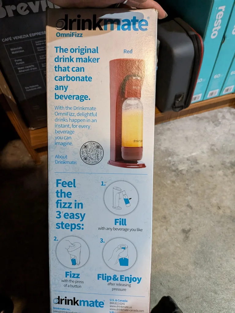 Drinkmate OmniFizz Drink Maker - Red thumbnail